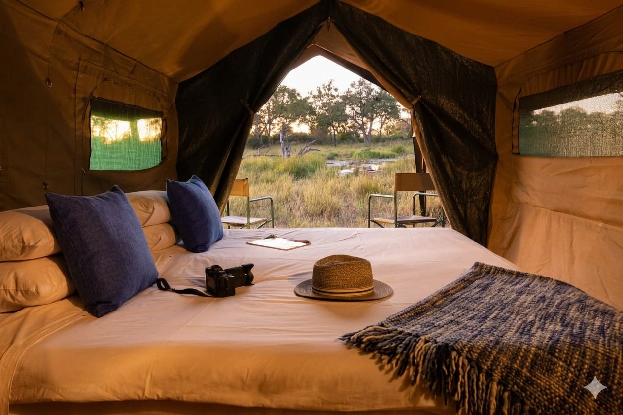 Luxury safari bed interior